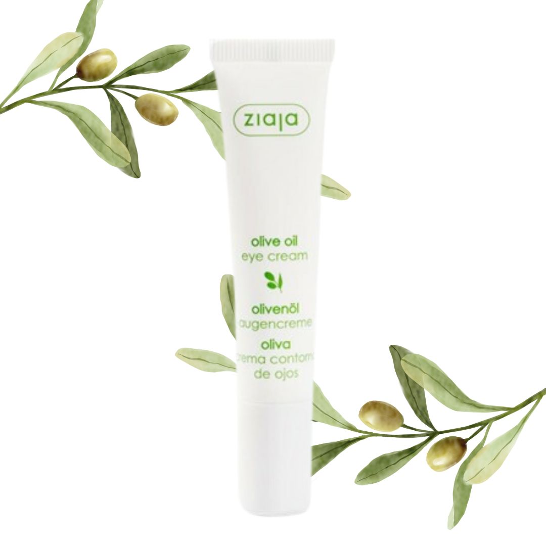 Crème contour des yeux Ziaja à l’huile d’olive – Soin nourrissant et hydratant pour peaux sèches, réduit les ridules et apaise le contour de l’œil.