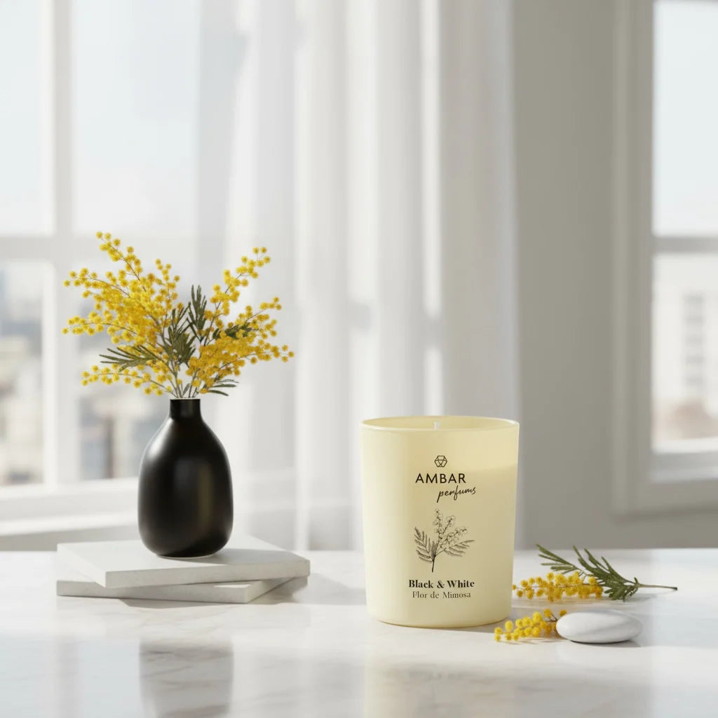 Bougie parfumée fleur de mimosa