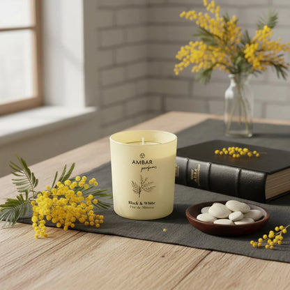 Bougie parfumée fleur de mimosa