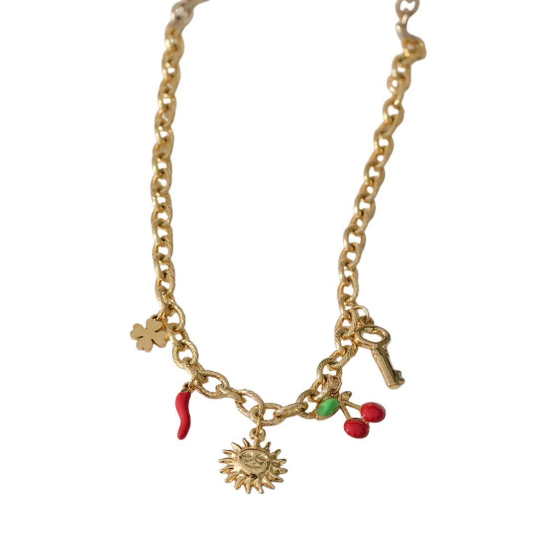 Collier multi pendentifs &quot;summer vibes&quot;