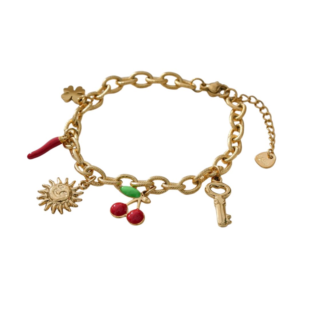 Bracelet multi pendentifs &quot;summer vibes&quot;