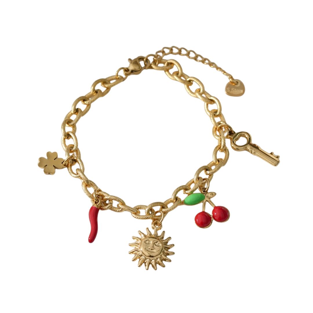 Bracelet multi pendentifs &quot;summer vibes&quot;