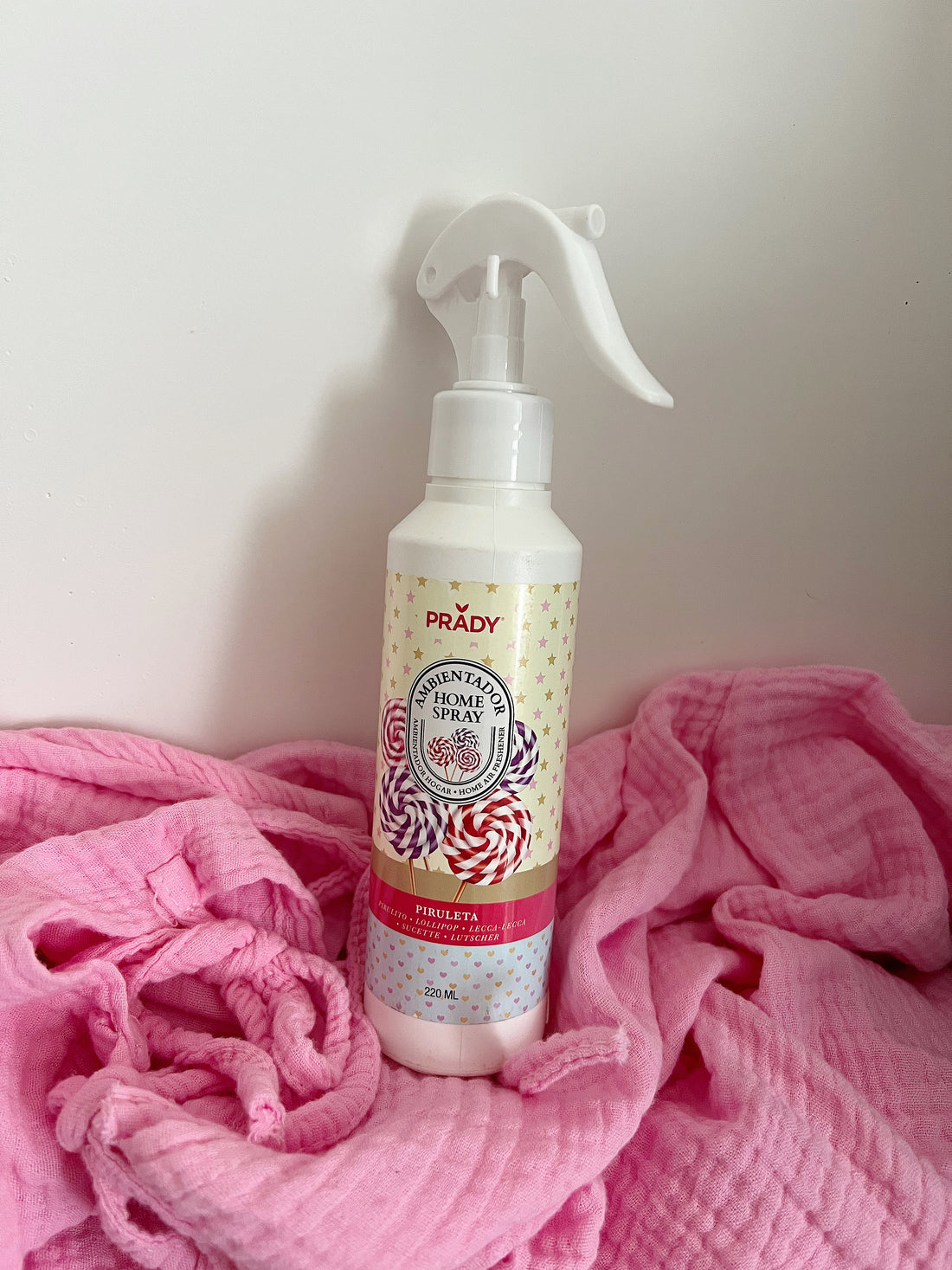 Spray d’ambiance maison et tissu parfum sucette