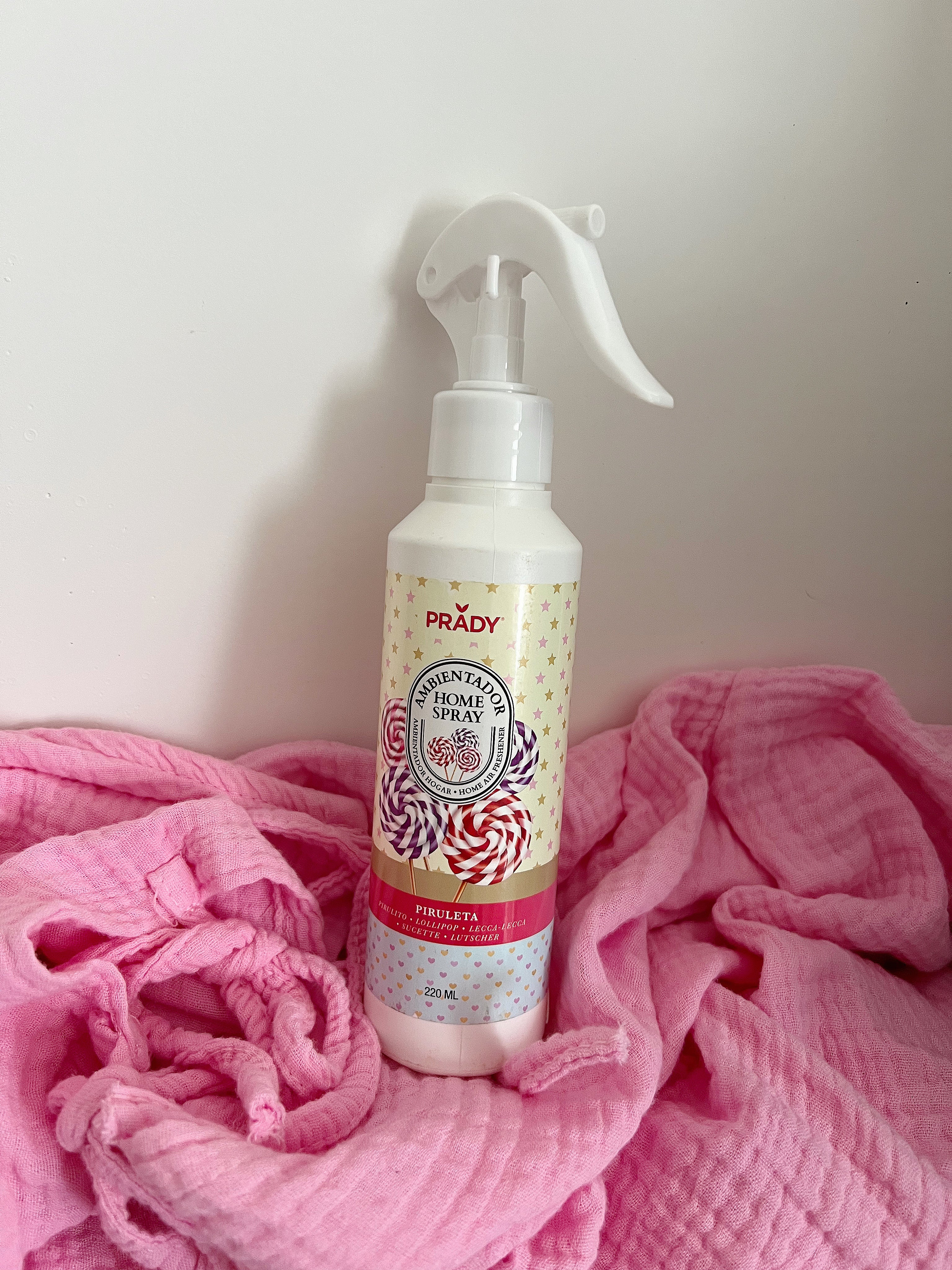 Spray d’ambiance maison et tissu parfum sucette