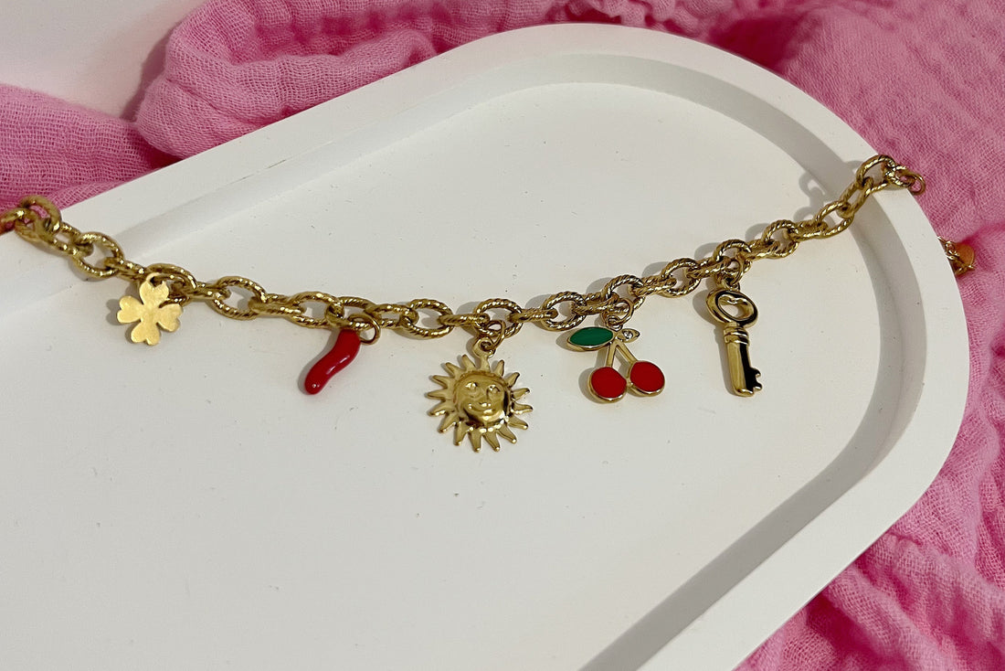 Bracelet multi pendentifs &quot;summer vibes&quot;