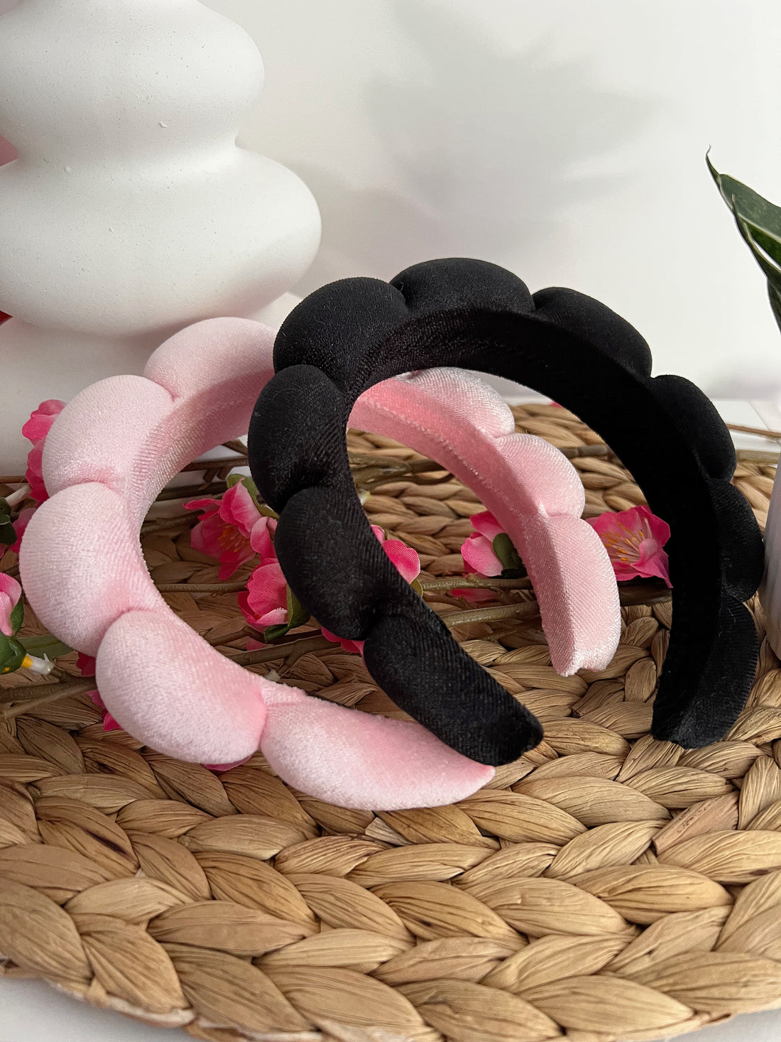Bandeau pour maquillage/Skincare - Noir et Rose