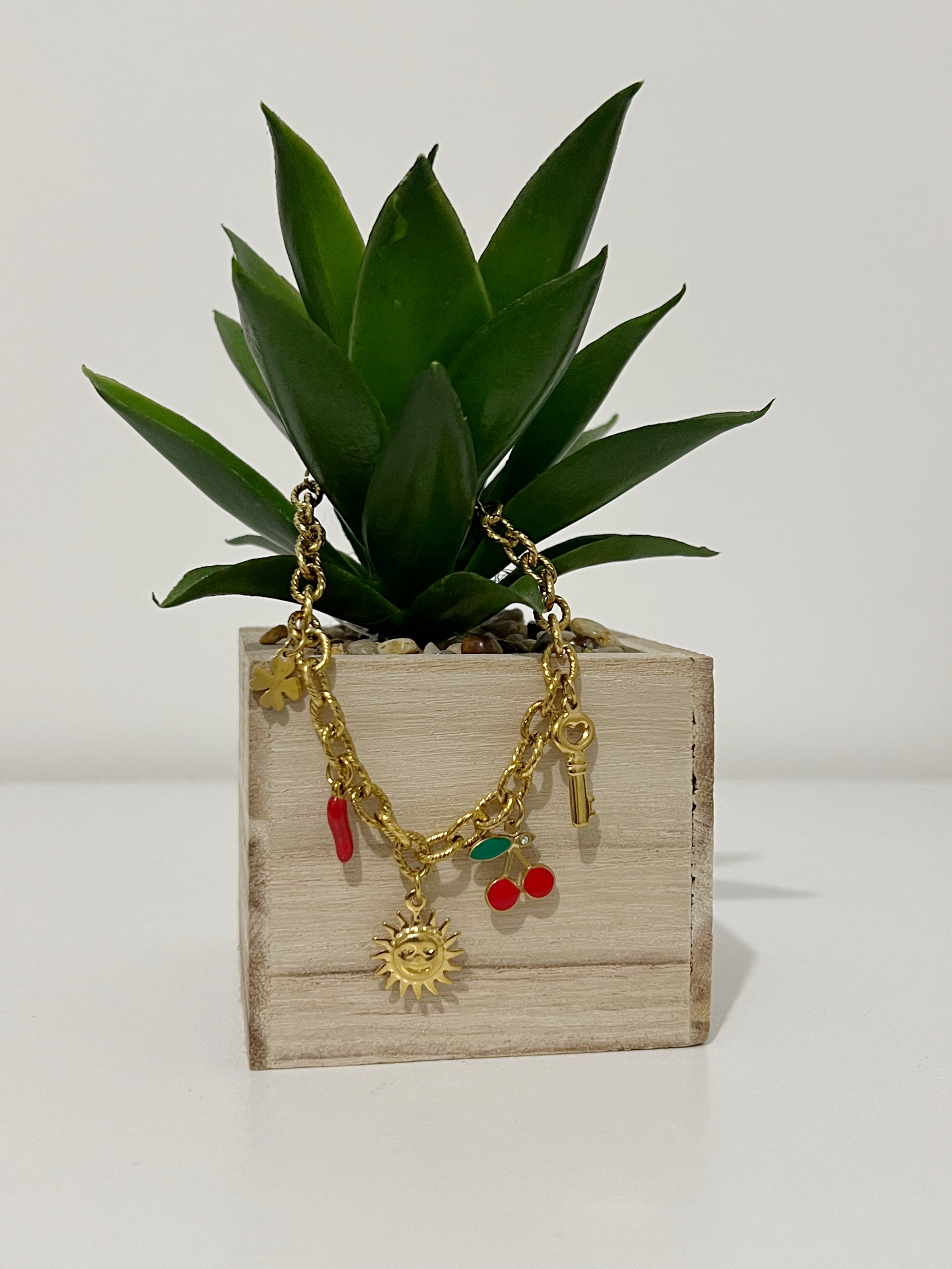 Bracelet multi pendentifs &quot;summer vibes&quot;