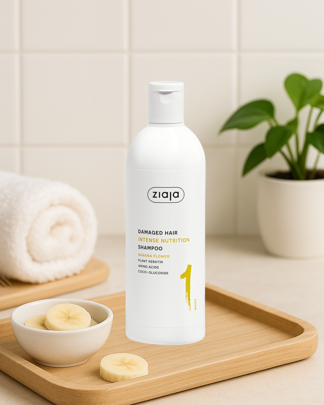 Shampooing Réparateur à la Banane – Soin nourrissant pour cheveux très abîmés - Ziaja