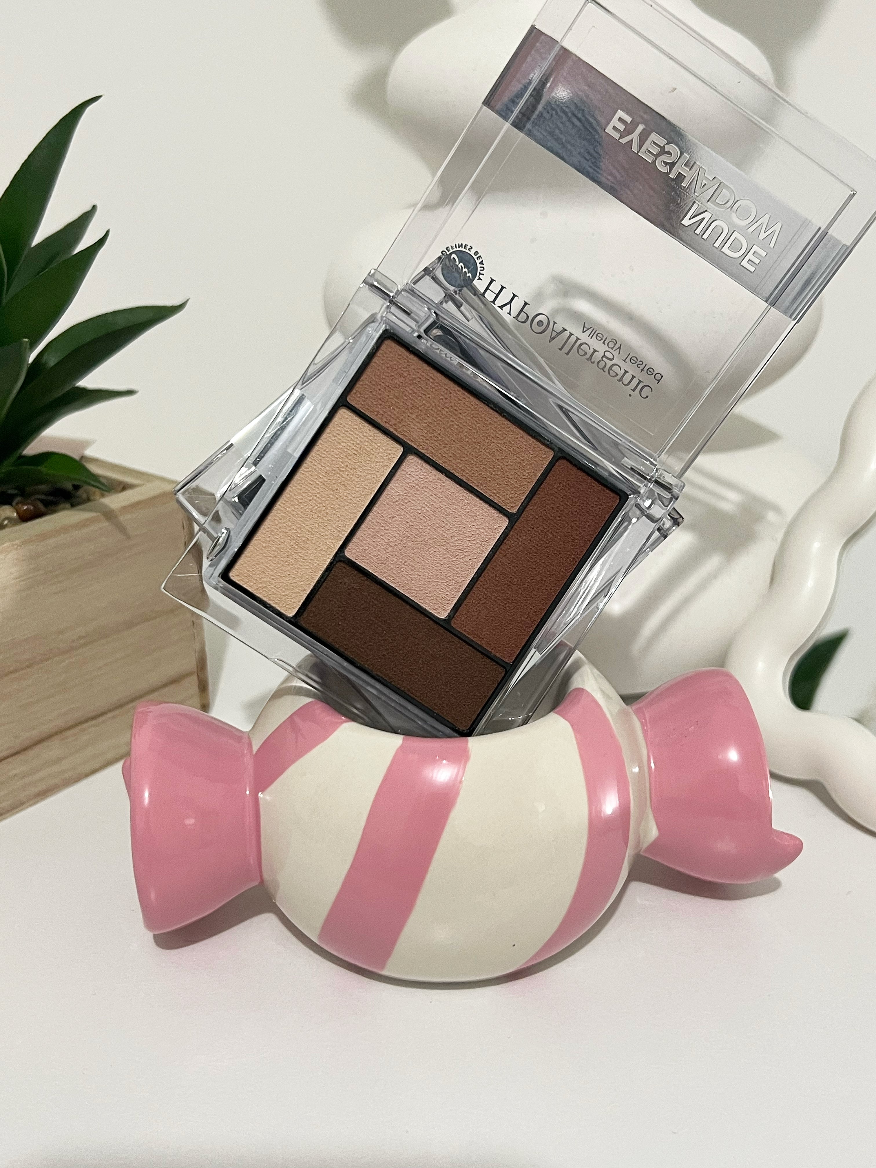 Palette Yeux Nude Hypoallergénique – 5 Fards à Paupières pour Yeux Sensibles – Bell