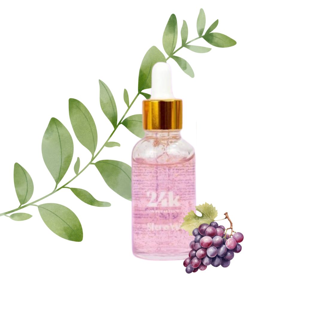 Sérum visage 24k paillettes parfum Raisin
