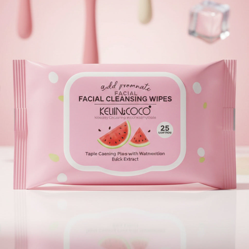 Lingettes Démaquillantes KEVIN&COCO à la Pastèque – 25 lingettes