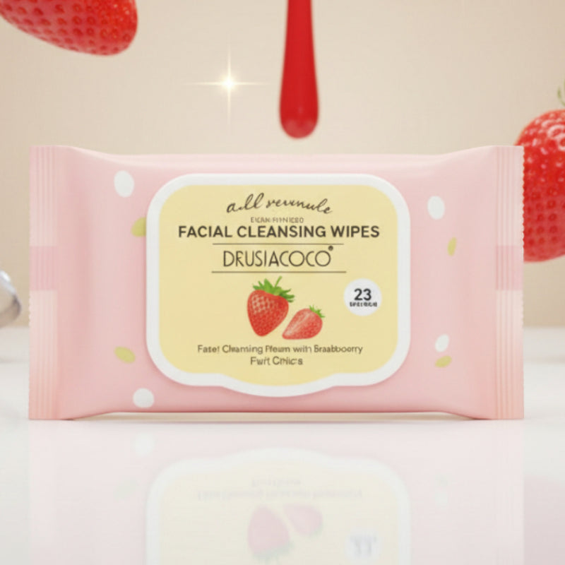 Lingettes Démaquillantes KEVIN&amp;COCO à la Fraise – 25 lingettes